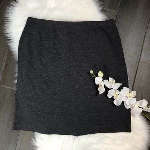 J.jill dark grey soft mini pencil skirt